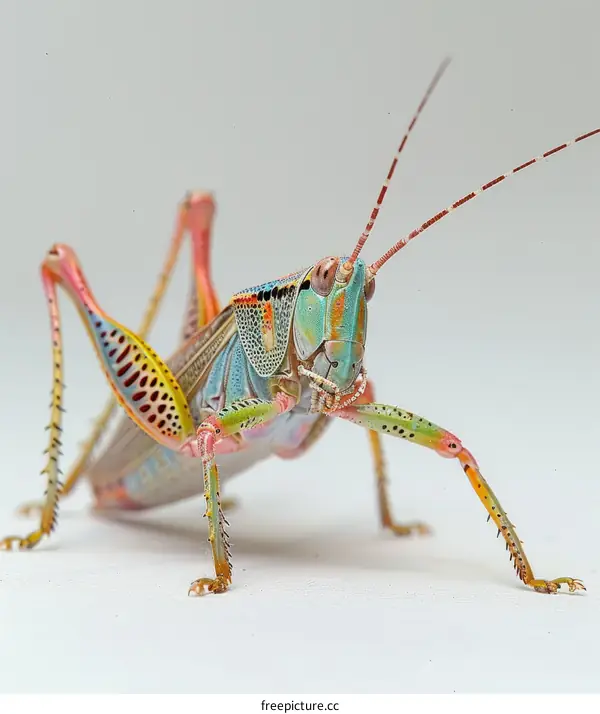 Colorful Grasshopper Macro Photography