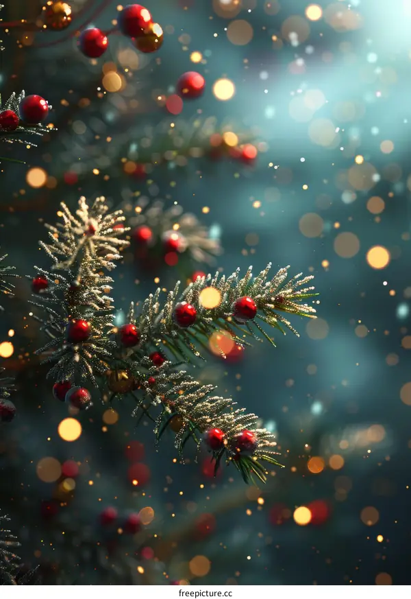 Christmas Berries and Ornaments