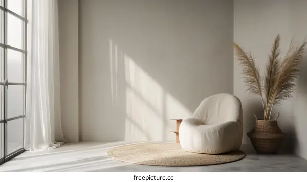 Soft and Comfy Chair in a Modern Living Room