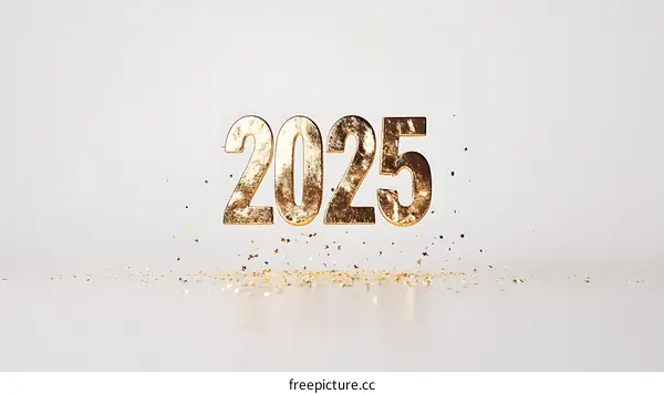 Golden 2025 New Year Celebration