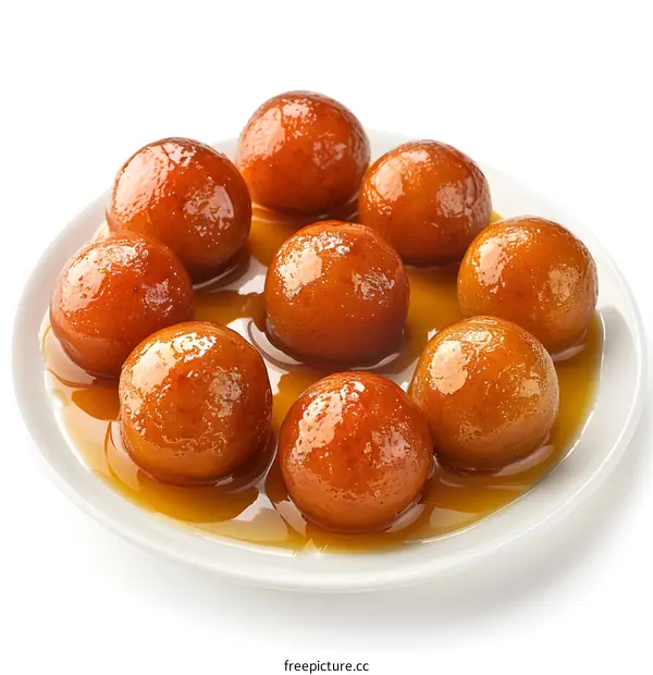 Indian dessert made of deep-fried dough balls soaked in sugar syrup