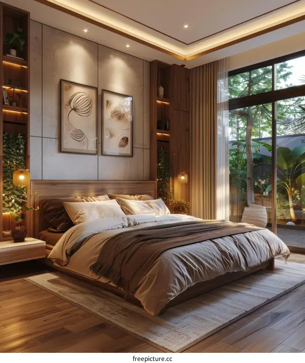 Modern Wooden Bedroom Interior Design