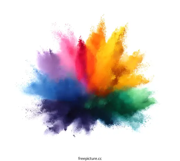 Colorful Powder Explosion Abstract Art