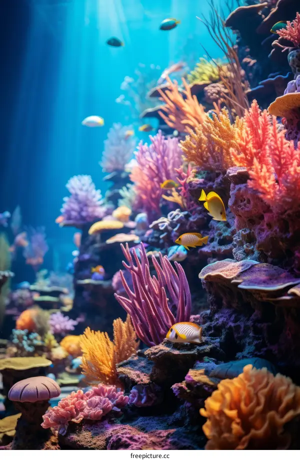 Underwater Marine World of Vibrant Coral and Fish