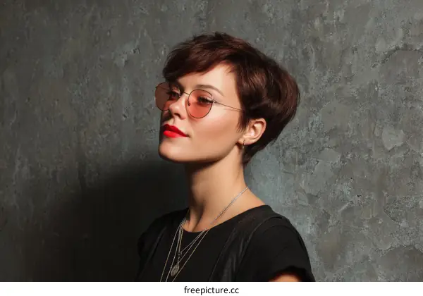 Stylish Woman with Trendy Sunglasses
