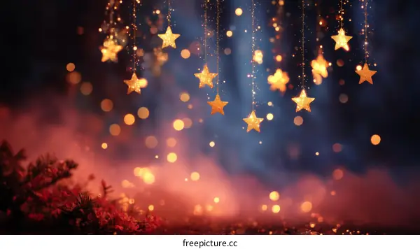 Magical Night Sky with Glittering Stars