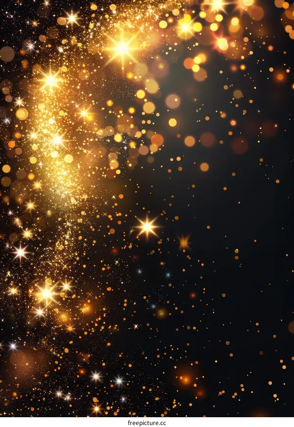 Sparkling Golden Christmas Ornaments