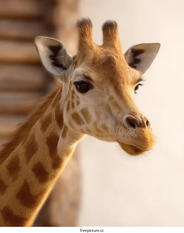 Close-up Portrait of a Giraffe