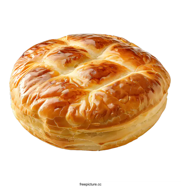 [Transparent Background PNG]Round Loaf of Bread on White Background