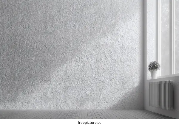 Empty Modern Interior Mockup Gray Wall