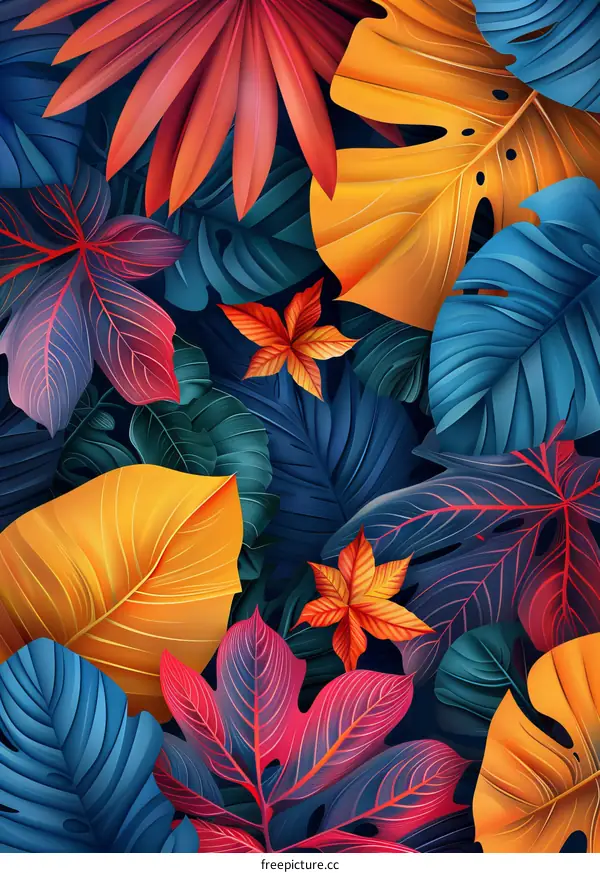 Vivid Plants Thriving in the Lush Rainforest