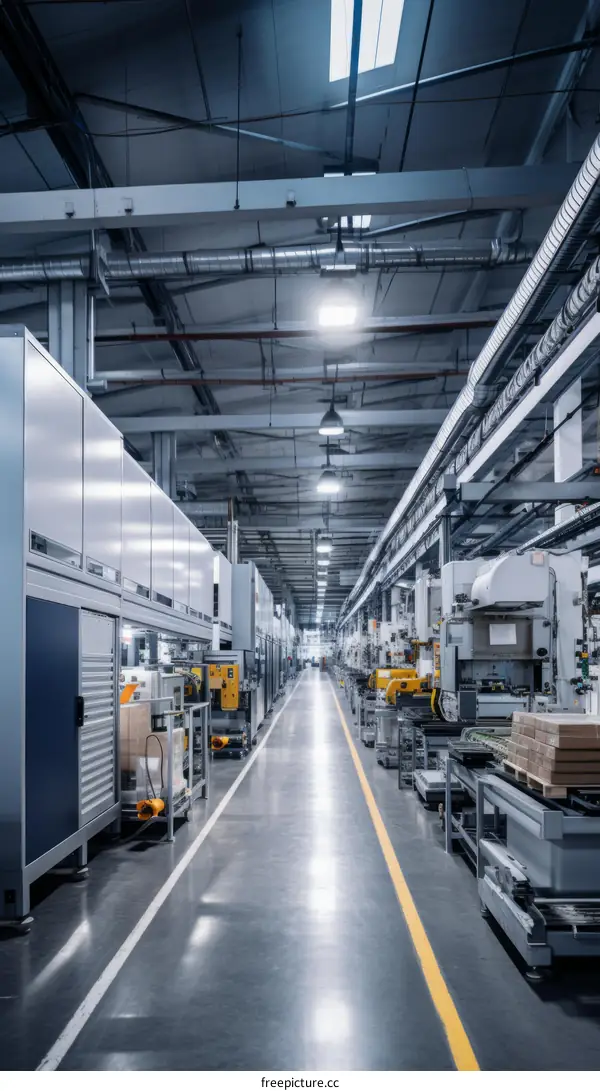 interior of a modern factory