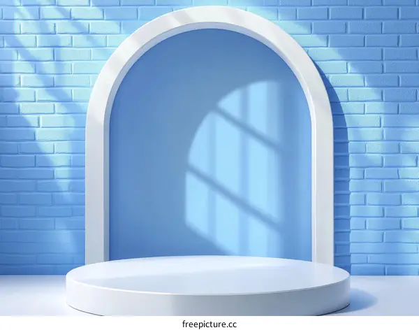 Light Blue Archway Display Podium