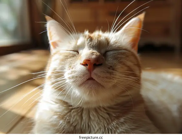 Ginger Cat Napping in the Sun