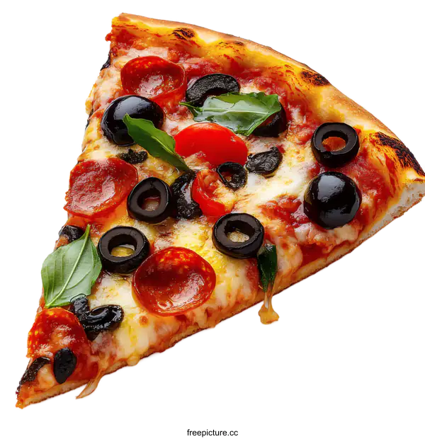 [Transparent Background PNG]Delicious Pizza Slice Close Up