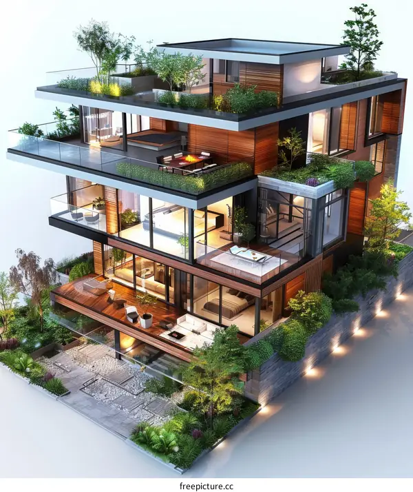 Modern Luxurious Multi-Level House Design