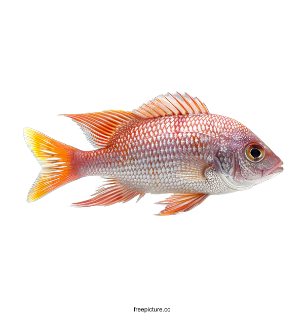[Transparent Background PNG]Red Fish Isolated on White Background