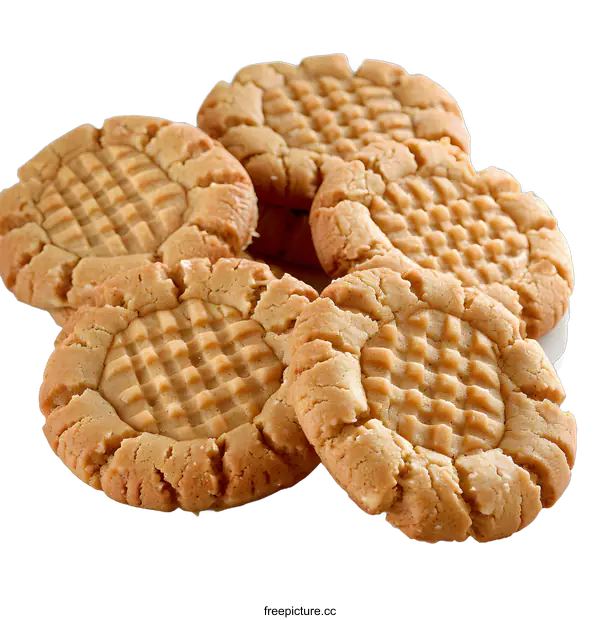 [Transparent Background PNG]Fresh Baked Peanut Butter Cookies