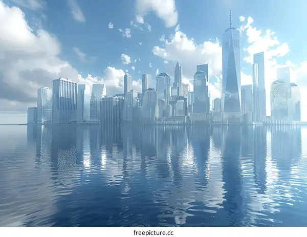 New York City skyline from the Hudson River