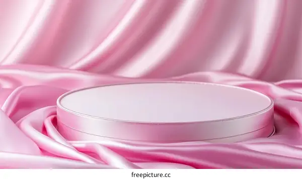 Elegant Pink Silk Fabric Display Stand