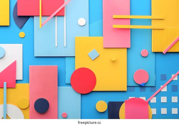 Abstract Background with Colorful Geometric Shapes