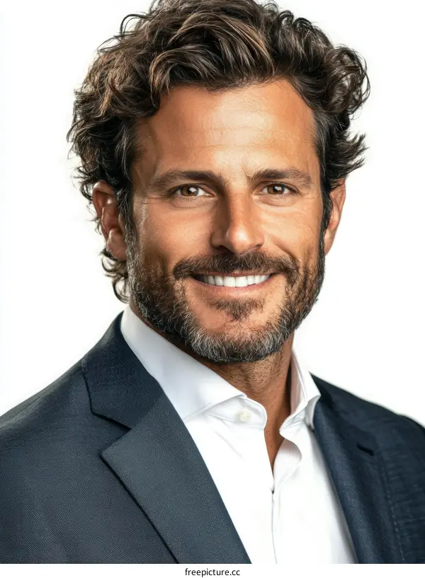 Portrait of a Handsome Man in a Business Suit