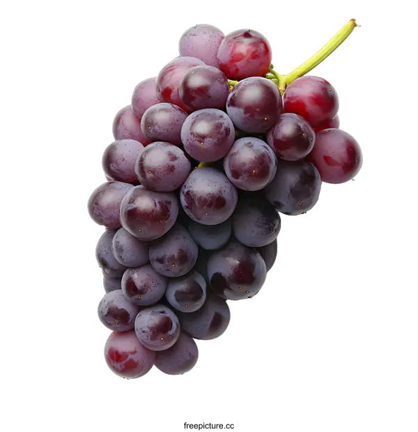 [Transparent Background PNG]Fresh Red Grapes Close Up