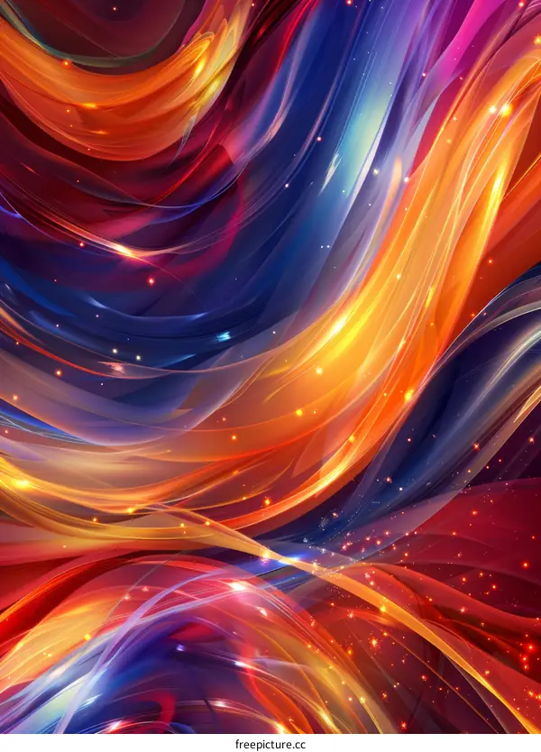 Abstract Flames: Colorful Eruption
