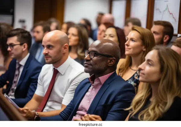 Audience of a business conference