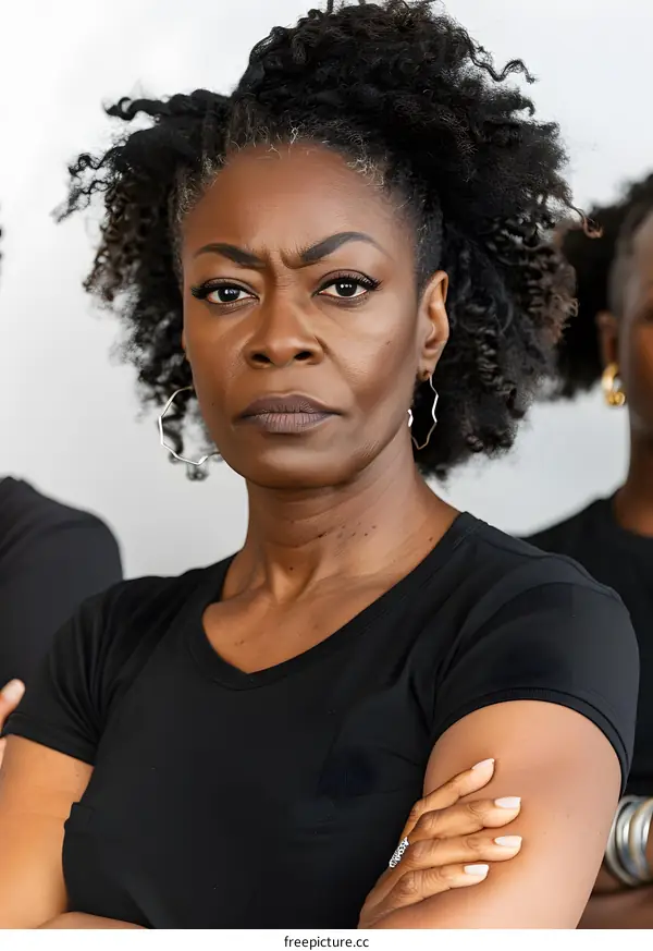 Portrait of a Black Woman With Arms Crossed