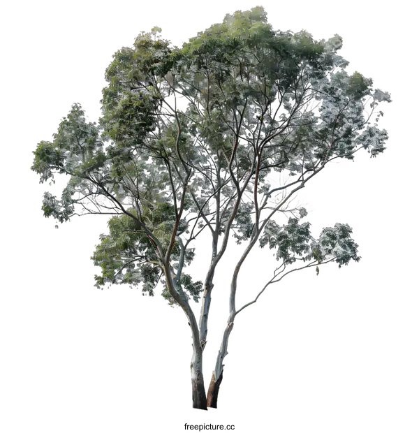 [Transparent Background PNG]Isolated Green Tree on White Background