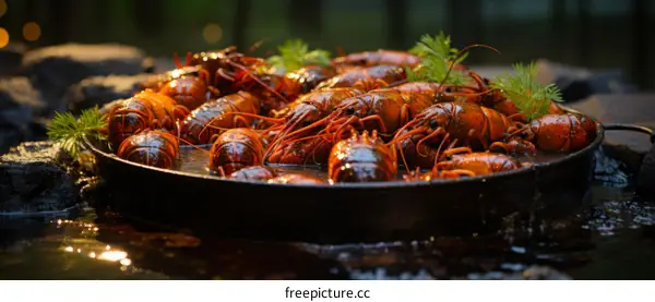 A Scrumptious Plate of Crayfish with Fresh Dill
