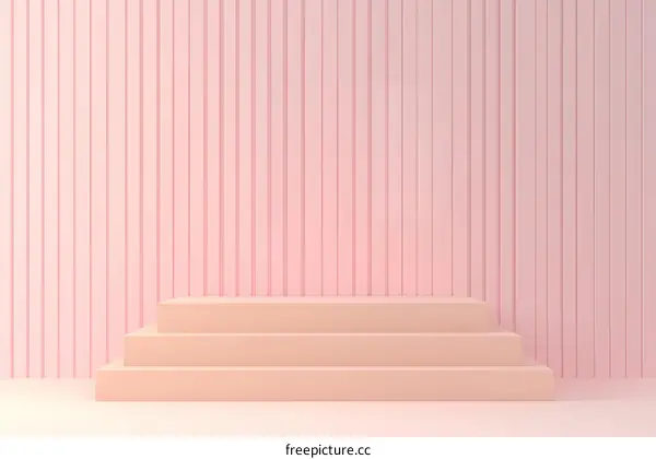 Pastel Pink Minimalist Product Display