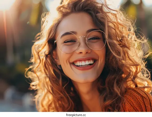 portrait of a beautiful young woman smiling