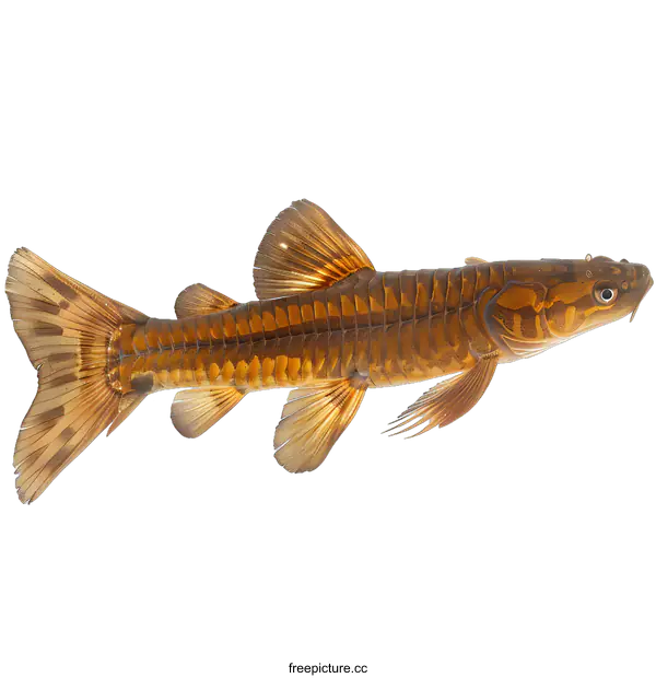 [Transparent Background PNG]Golden Fish on White Background