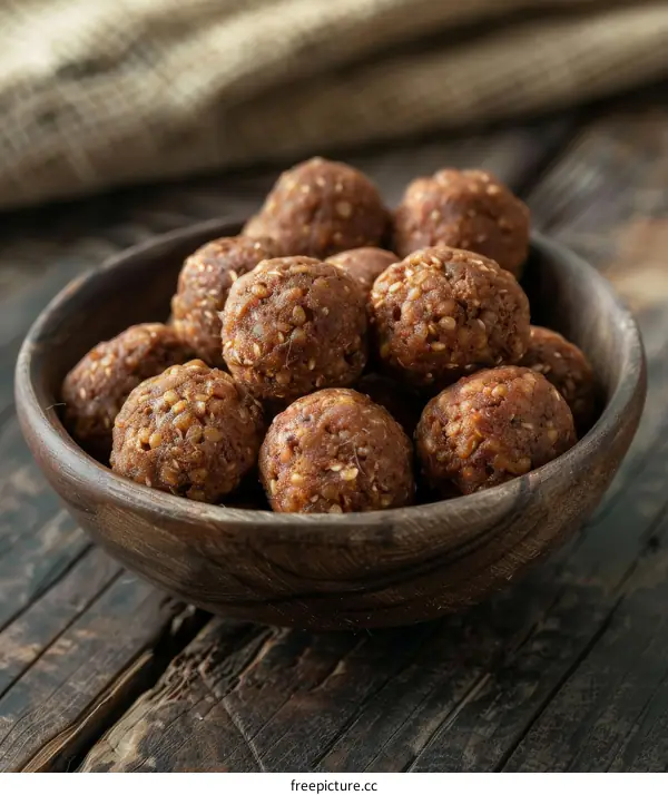 Homemade healthy energy balls with dates, nuts and seeds