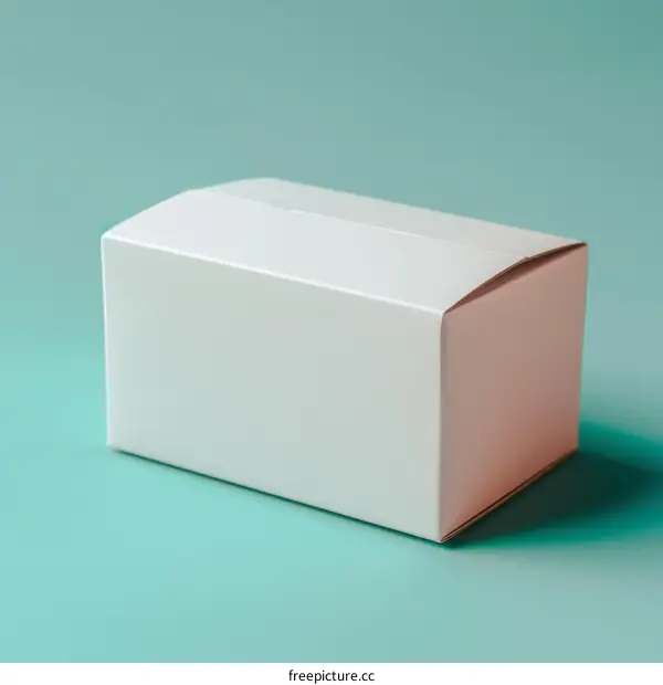 White Box on Blue Background
