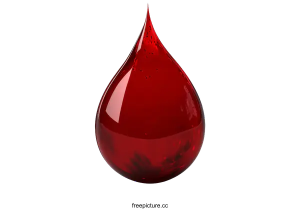 [Transparent Background PNG]Red Blood Drop Illustration