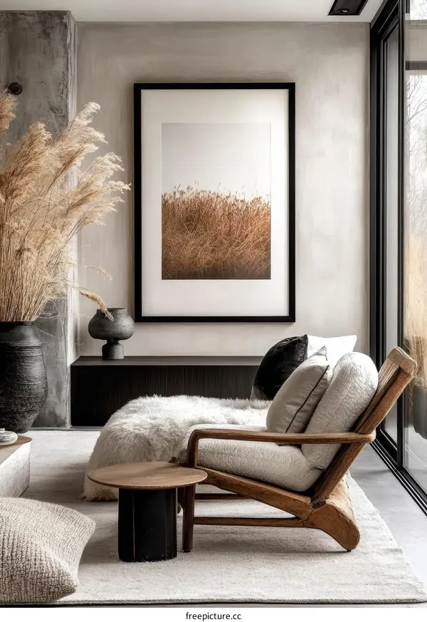 Modern Living Room Interior Design with Natural Elements