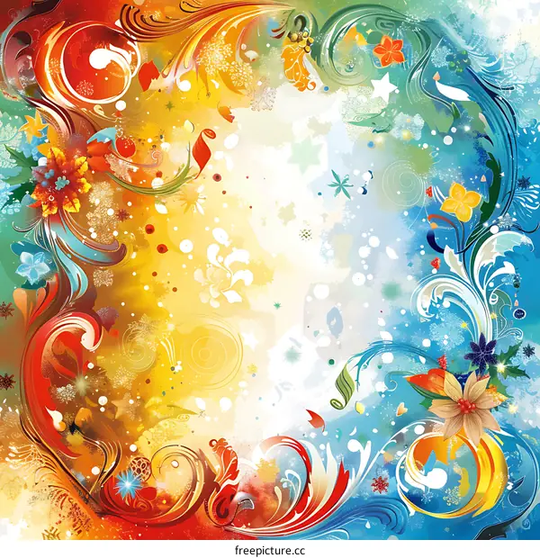 Artistic illustration of the changing of winter and summer