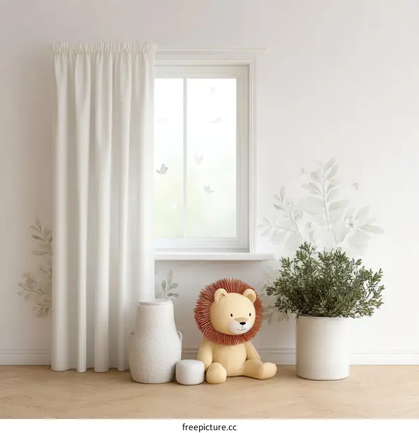 Baby Room Interior Design with Decorated Window