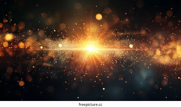 Bright sparkles of light against a dark background