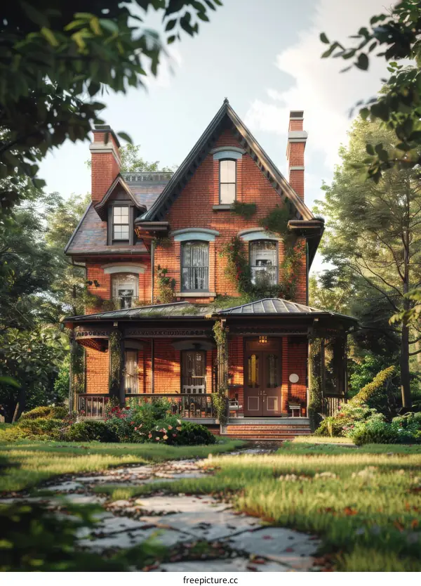 Victorian Era House with Lush Garden