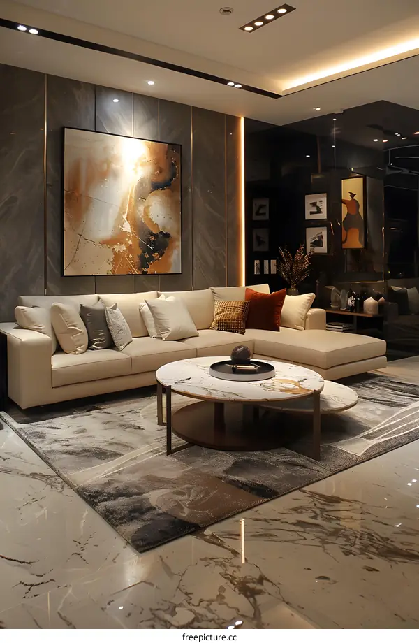 Modern minimalist living room