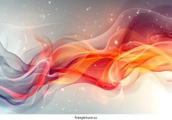 Red and pink abstract waves