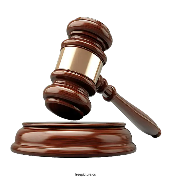 [Transparent Background PNG]Wooden Gavel Justice Symbol
