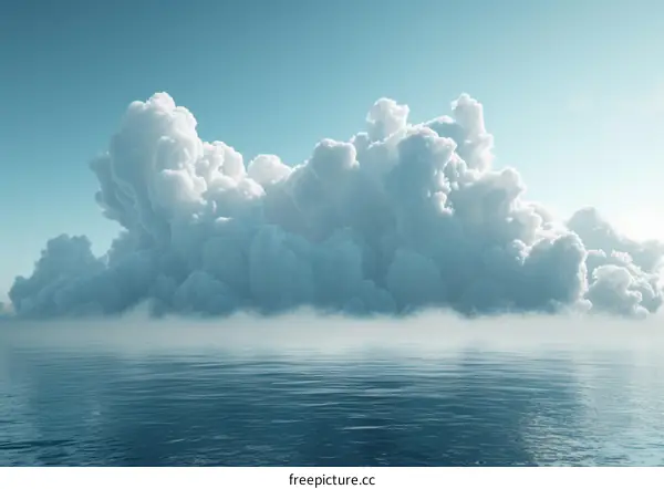 Cumulus Clouds over the Sea