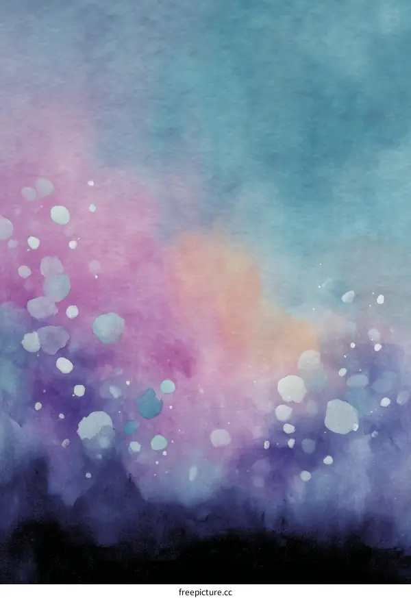 Abstract Watercolor Sky Painting