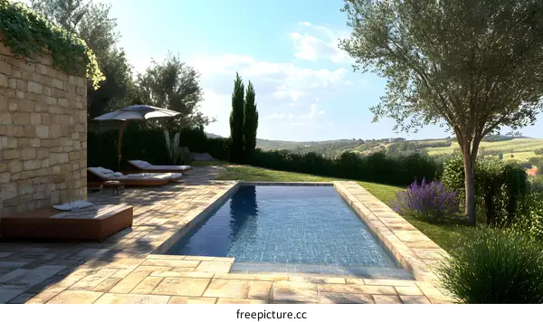 Luxury Villa With Swimming Pool And Olive Trees