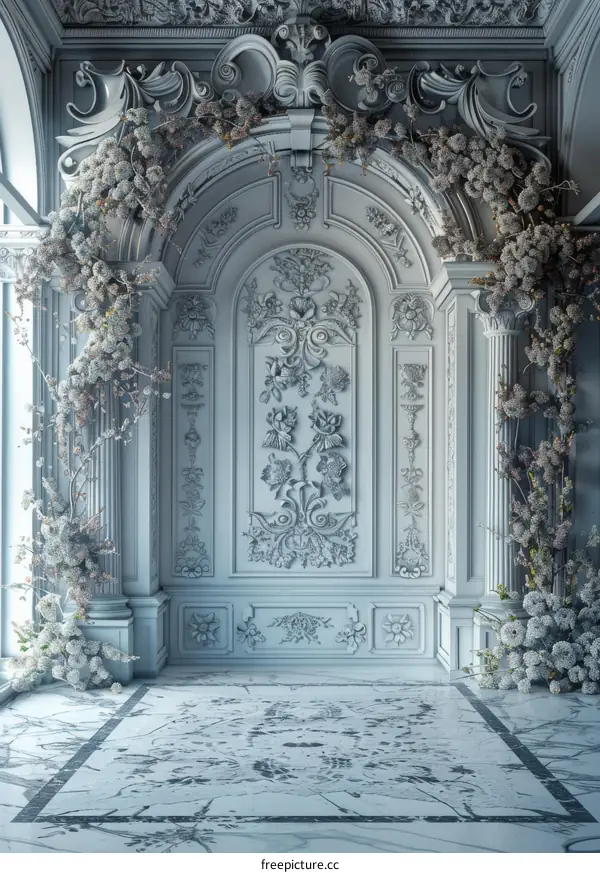 Elegant Baroque Interior Design Studio Backdrop